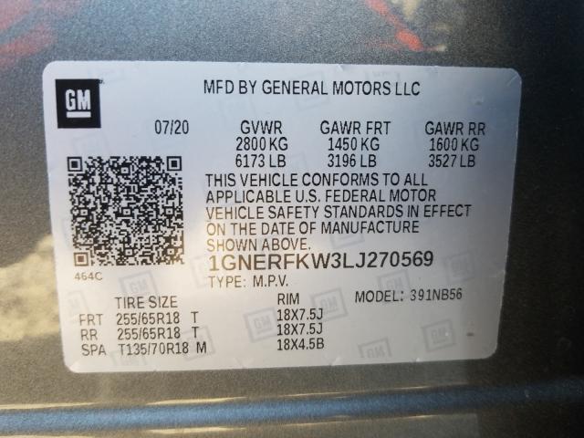 Photo 9 VIN: 1GNERFKW3LJ270569 - CHEVROLET TRAVERSE L 