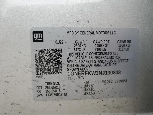 Photo 13 VIN: 1GNERFKW3NJ130833 - CHEVROLET TRAVERSE 