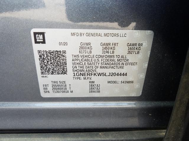 Photo 9 VIN: 1GNERFKW5LJ204444 - CHEVROLET TRAVERSE L 