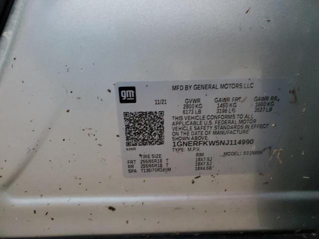 Photo 12 VIN: 1GNERFKW5NJ114990 - CHEVROLET TRAVERSE L 