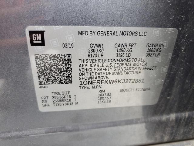 Photo 13 VIN: 1GNERFKW6KJ272881 - CHEVROLET TRAVERSE 