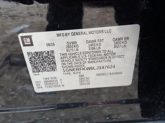 Photo 9 VIN: 1GNERFKW6LJ147624 - CHEVROLET TRAVERSE L 