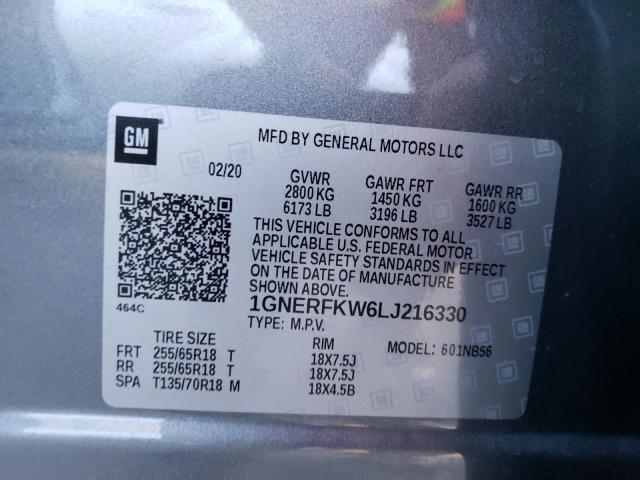 Photo 9 VIN: 1GNERFKW6LJ216330 - CHEVROLET TRAVERSE L 