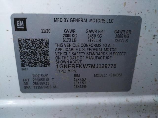 Photo 9 VIN: 1GNERFKW7MJ129778 - CHEVROLET TRAVERSE L 