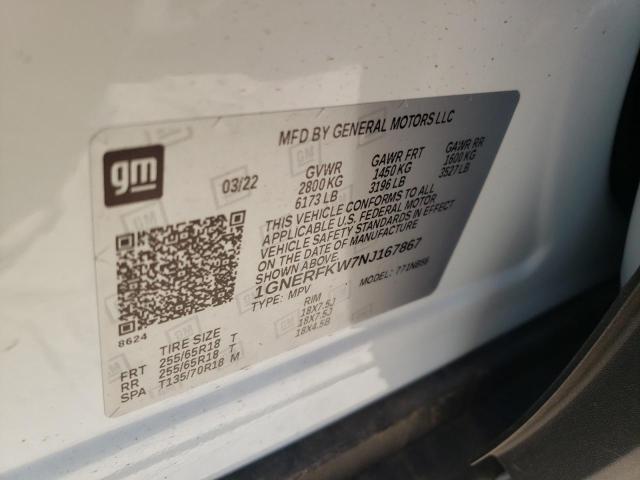 Photo 9 VIN: 1GNERFKW7NJ167867 - CHEVROLET TRAVERSE L 