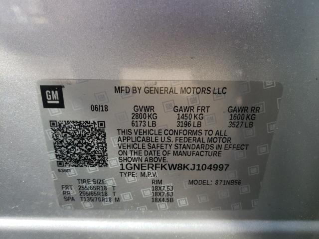 Photo 9 VIN: 1GNERFKW8KJ104997 - CHEVROLET TRAVERSE L 