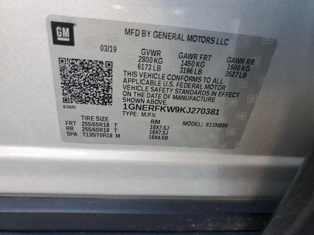 Photo 13 VIN: 1GNERFKW9KJ270381 - CHEVROLET TRAVERSE 