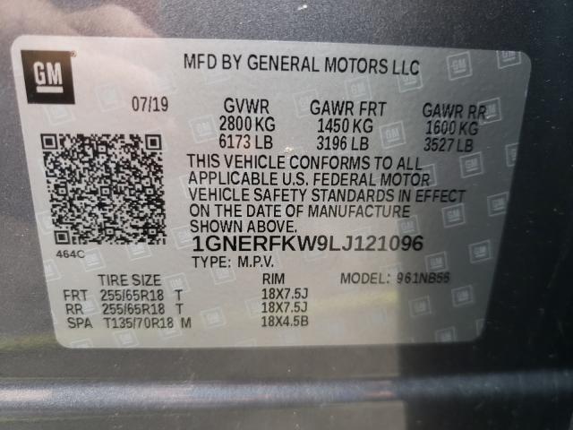 Photo 9 VIN: 1GNERFKW9LJ121096 - CHEVROLET TRAVERSE L 