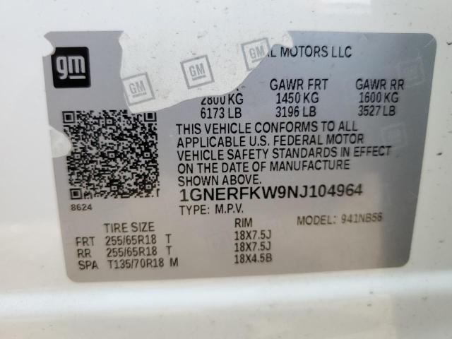 Photo 13 VIN: 1GNERFKW9NJ104964 - CHEVROLET TRAVERSE 