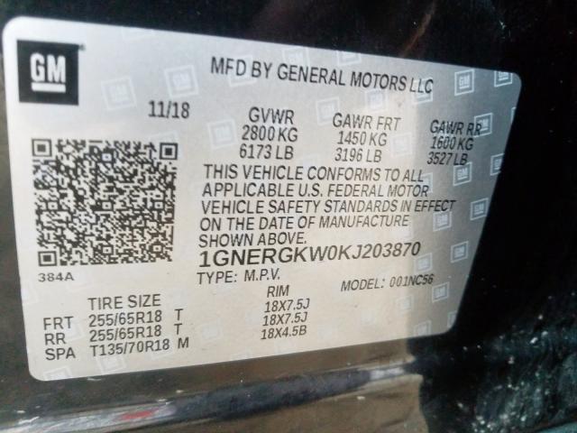 Photo 9 VIN: 1GNERGKW0KJ203870 - CHEVROLET TRAVERSE L 