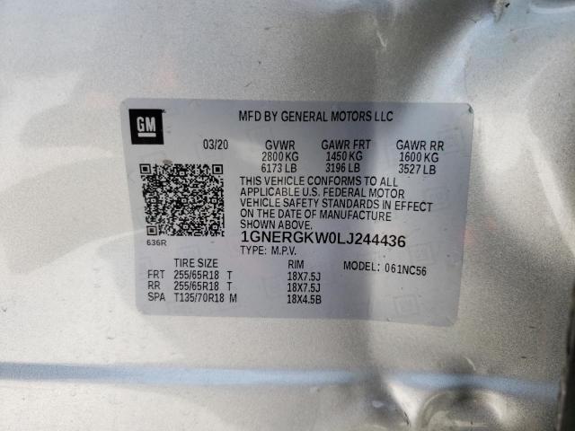 Photo 12 VIN: 1GNERGKW0LJ244436 - CHEVROLET TRAVERSE 