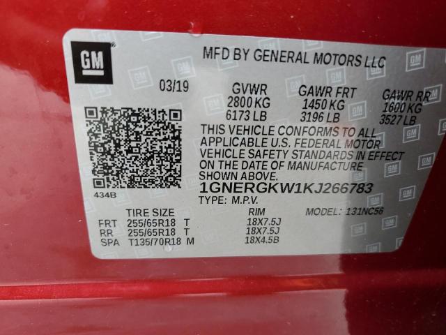 Photo 12 VIN: 1GNERGKW1KJ266783 - CHEVROLET TRAVERSE 