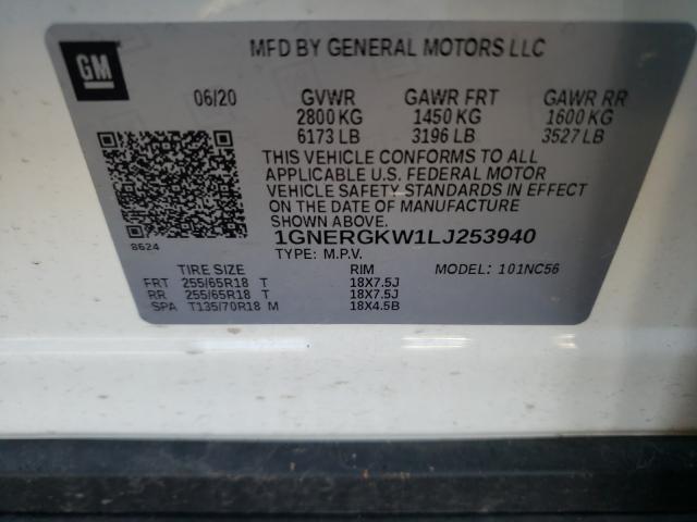 Photo 9 VIN: 1GNERGKW1LJ253940 - CHEVROLET TRAVERSE L 