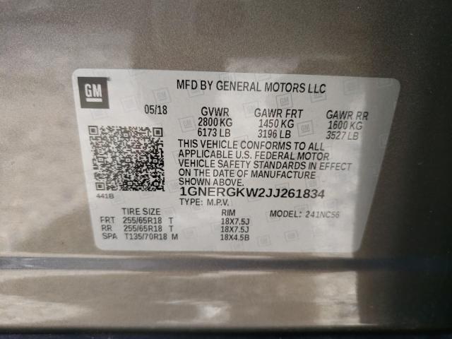 Photo 9 VIN: 1GNERGKW2JJ261834 - CHEVROLET TRAVERSE L 