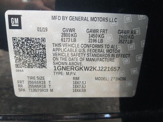 Photo 9 VIN: 1GNERGKW2KJ221657 - CHEVROLET TRAVERSE L 