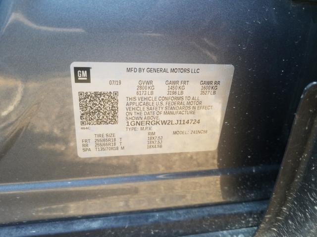 Photo 9 VIN: 1GNERGKW2LJ114724 - CHEVROLET TRAVERSE L 