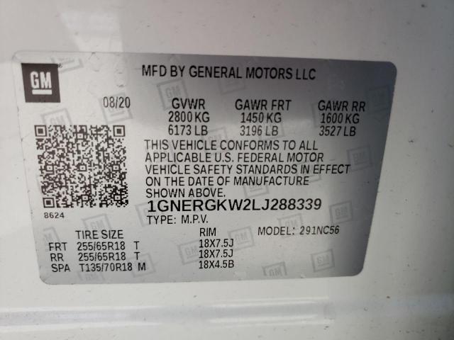 Photo 12 VIN: 1GNERGKW2LJ288339 - CHEVROLET TRAVERSE L 