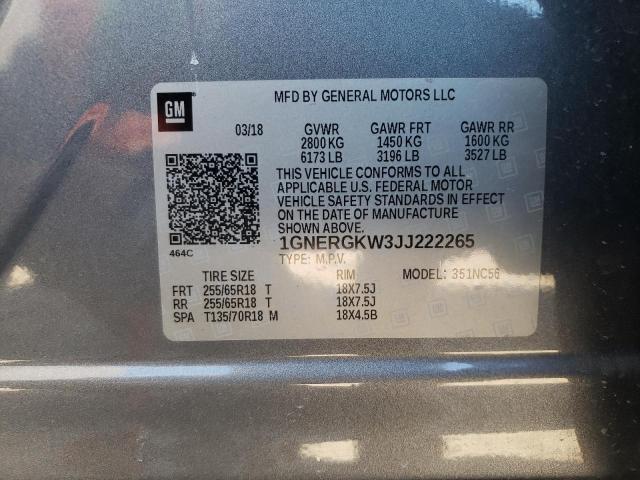 Photo 13 VIN: 1GNERGKW3JJ222265 - CHEVROLET TRAVERSE 