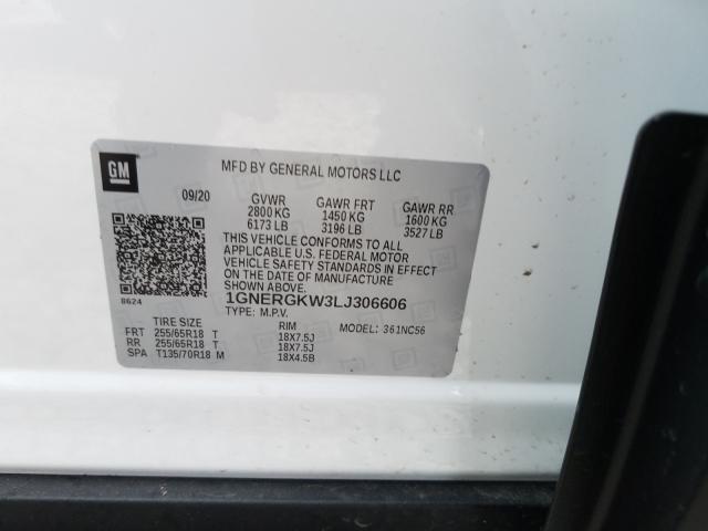 Photo 9 VIN: 1GNERGKW3LJ306606 - CHEVROLET TRAVERSE L 