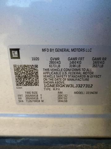 Photo 13 VIN: 1GNERGKW3LJ327312 - CHEVROLET TRAVERSE L 