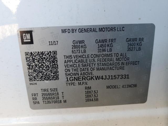 Photo 12 VIN: 1GNERGKW4JJ157331 - CHEVROLET TRAVERSE L 