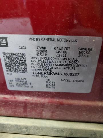 Photo 12 VIN: 1GNERGKW4KJ208327 - CHEVROLET TRAVERSE L 