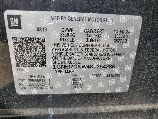 Photo 12 VIN: 1GNERGKW4KJ254286 - CHEVROLET TRAVERSE L 