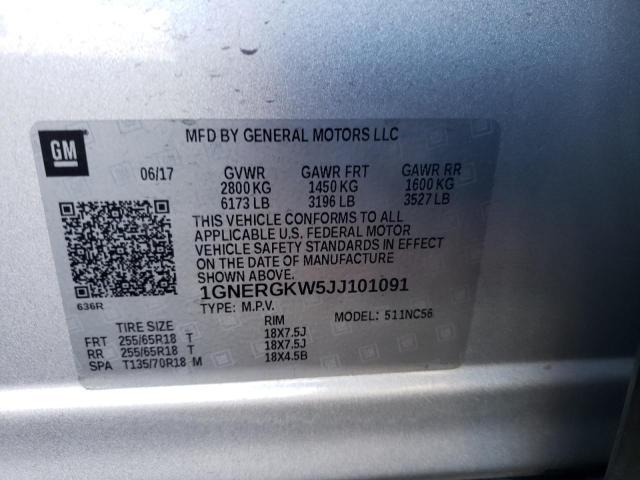 Photo 12 VIN: 1GNERGKW5JJ101091 - CHEVROLET TRAVERSE 