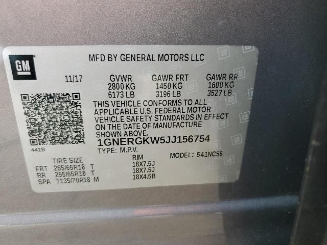 Photo 12 VIN: 1GNERGKW5JJ156754 - CHEVROLET TRAVERSE L 