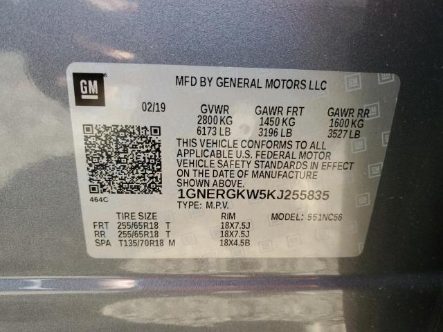 Photo 12 VIN: 1GNERGKW5KJ255835 - CHEVROLET TRAVERSE L 