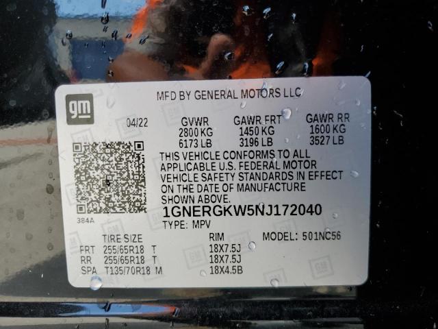 Photo 13 VIN: 1GNERGKW5NJ172040 - CHEVROLET TRAVERSE L 