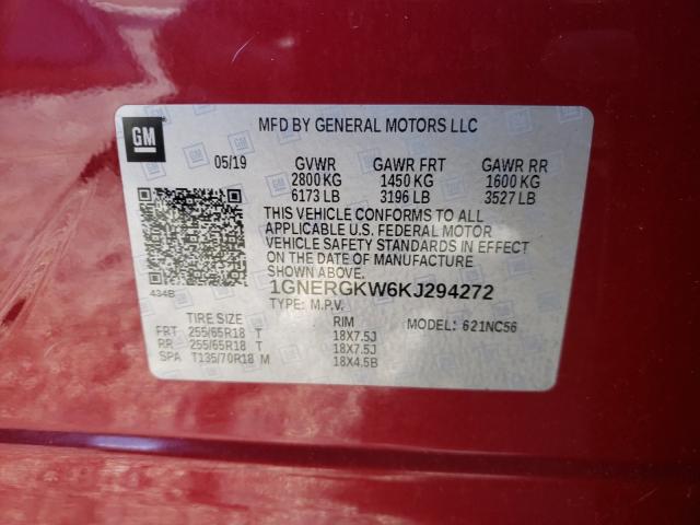 Photo 9 VIN: 1GNERGKW6KJ294272 - CHEVROLET TRAVERSE L 