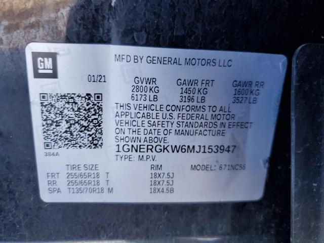 Photo 12 VIN: 1GNERGKW6MJ153947 - CHEVROLET TRAVERSE 