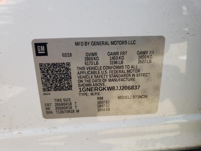 Photo 12 VIN: 1GNERGKW8JJ206837 - CHEVROLET TRAVERSE 