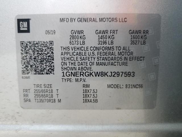 Photo 12 VIN: 1GNERGKW8KJ297593 - CHEVROLET TRAVERSE L 