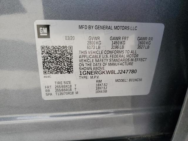 Photo 11 VIN: 1GNERGKW8LJ247780 - CHEVROLET TRAVERSE L 