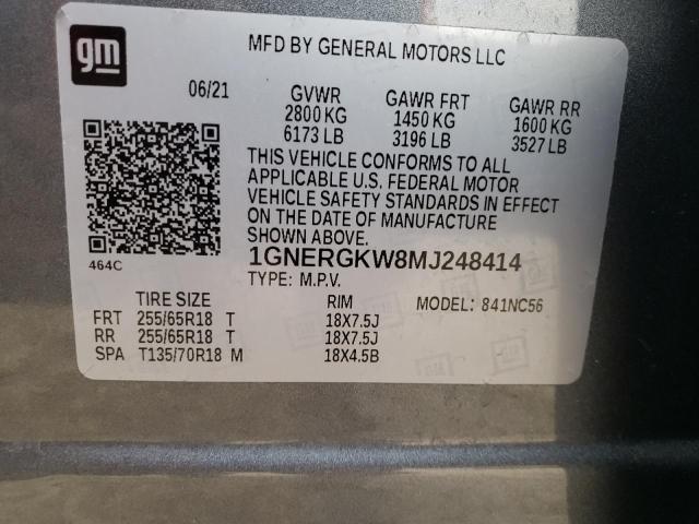 Photo 12 VIN: 1GNERGKW8MJ248414 - CHEVROLET TRAVERSE L 