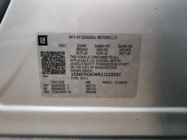 Photo 9 VIN: 1GNERGKW9JJ133297 - CHEVROLET TRAVERSE L 