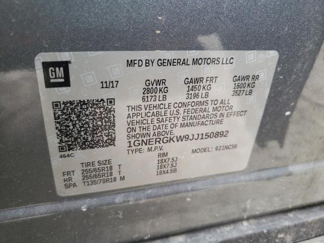 Photo 9 VIN: 1GNERGKW9JJ150892 - CHEVROLET TRAVERSE L 