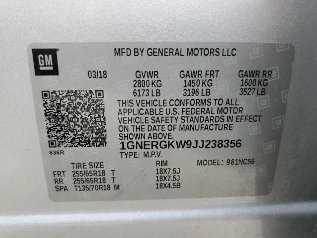 Photo 13 VIN: 1GNERGKW9JJ238356 - CHEVROLET TRAVERSE L 