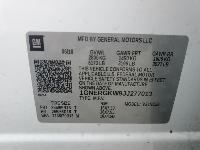 Photo 12 VIN: 1GNERGKW9JJ277013 - CHEVROLET TRAVERSE L 