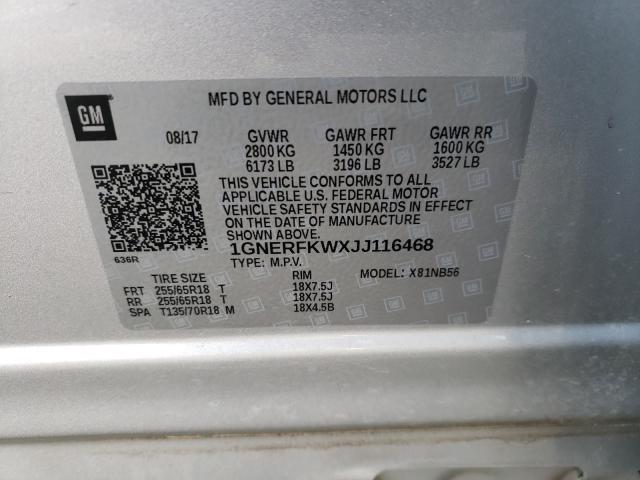 Photo 9 VIN: 1GNERGKWXJJ116468 - CHEVROLET TRAVERSE L 