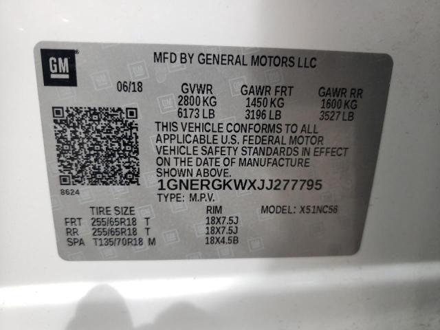 Photo 12 VIN: 1GNERGKWXJJ277795 - CHEVROLET TRAVERSE 