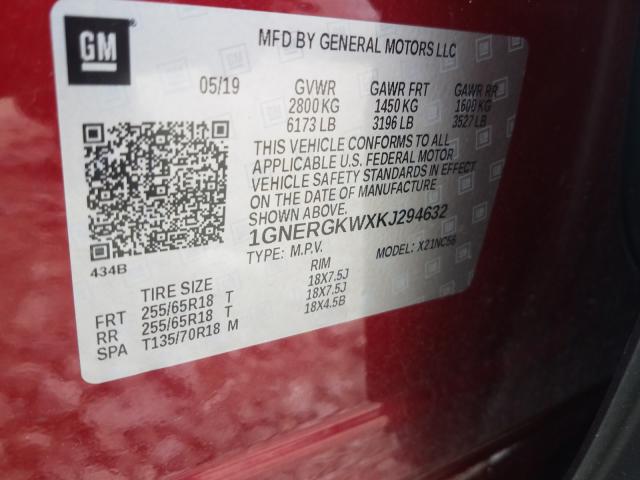 Photo 9 VIN: 1GNERGKWXKJ294632 - CHEVROLET TRAVERSE L 