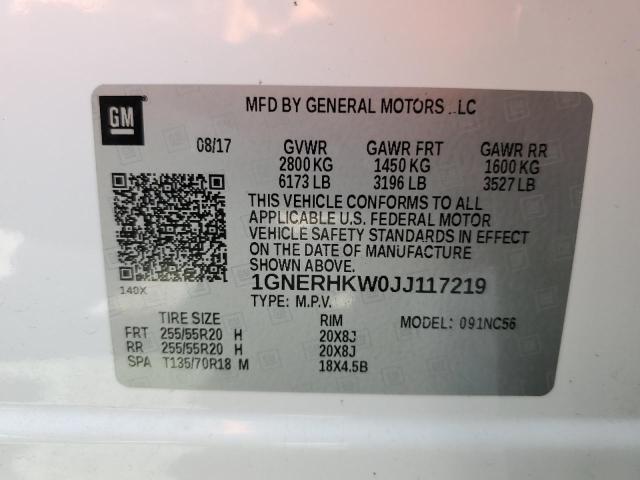 Photo 12 VIN: 1GNERHKW0JJ117219 - CHEVROLET TRAVERSE L 