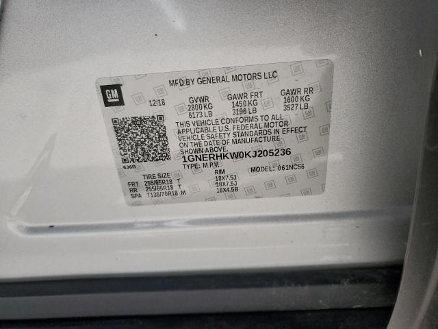 Photo 12 VIN: 1GNERHKW0KJ205236 - CHEVROLET TRAVERSE L 