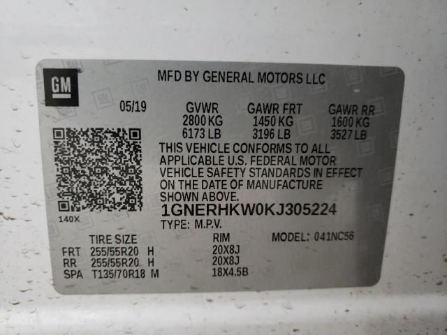 Photo 12 VIN: 1GNERHKW0KJ305224 - CHEVROLET TRAVERSE 