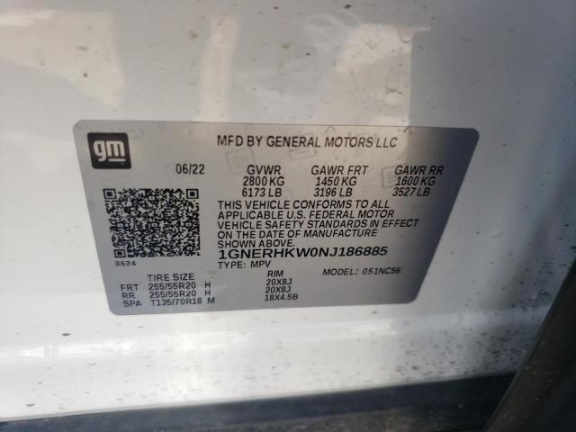 Photo 12 VIN: 1GNERHKW0NJ186885 - CHEVROLET TRAVERSE 