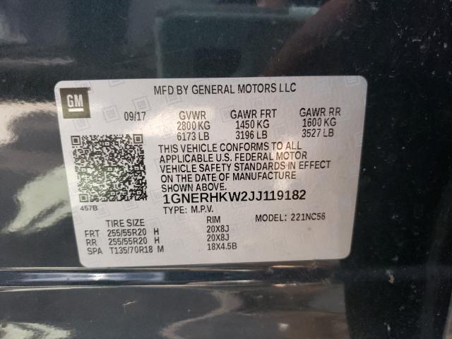 Photo 9 VIN: 1GNERHKW2JJ119182 - CHEVROLET TRAVERSE L 