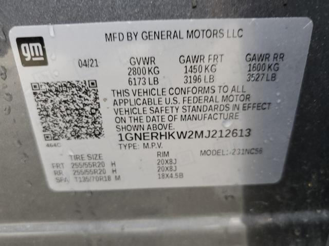 Photo 12 VIN: 1GNERHKW2MJ212613 - CHEVROLET TRAVERSE L 